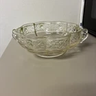 Vintage Jeanette Aztec Rose Double Handles Bowl