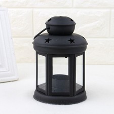 Iron Candle Holder Handheld Glass Candle Holder Candlestick Stand Lantern Decor