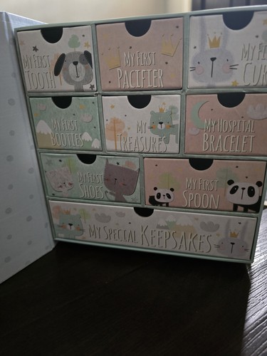 Baby Keepsake Memory Box – My First Milestones Storage