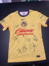 Club America 2024/25 Home Soccer Jersey Size S Signed By The Whole Squad