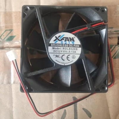 1pcs New XFAN RDL8020S DC12V 0.13A 2-wire Silent Cooling Fan #as