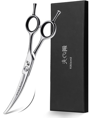 6'' Hair Cutting Scissors Professional Curved Grooming for Steel 
