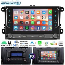 4+64G CarPlay Autoradio Android 15 Für VW GOLF 5 6 Passat Touran Tiguan GPS NAVI