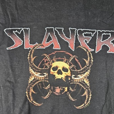 NEW Slayer Shirt Mens Small Black Skull Graphic Band Tee Hanes