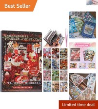 800 Pcs Japanese Sticker Book for Scrapbook 45 Sheets Y2K Style Korean Sticke...
