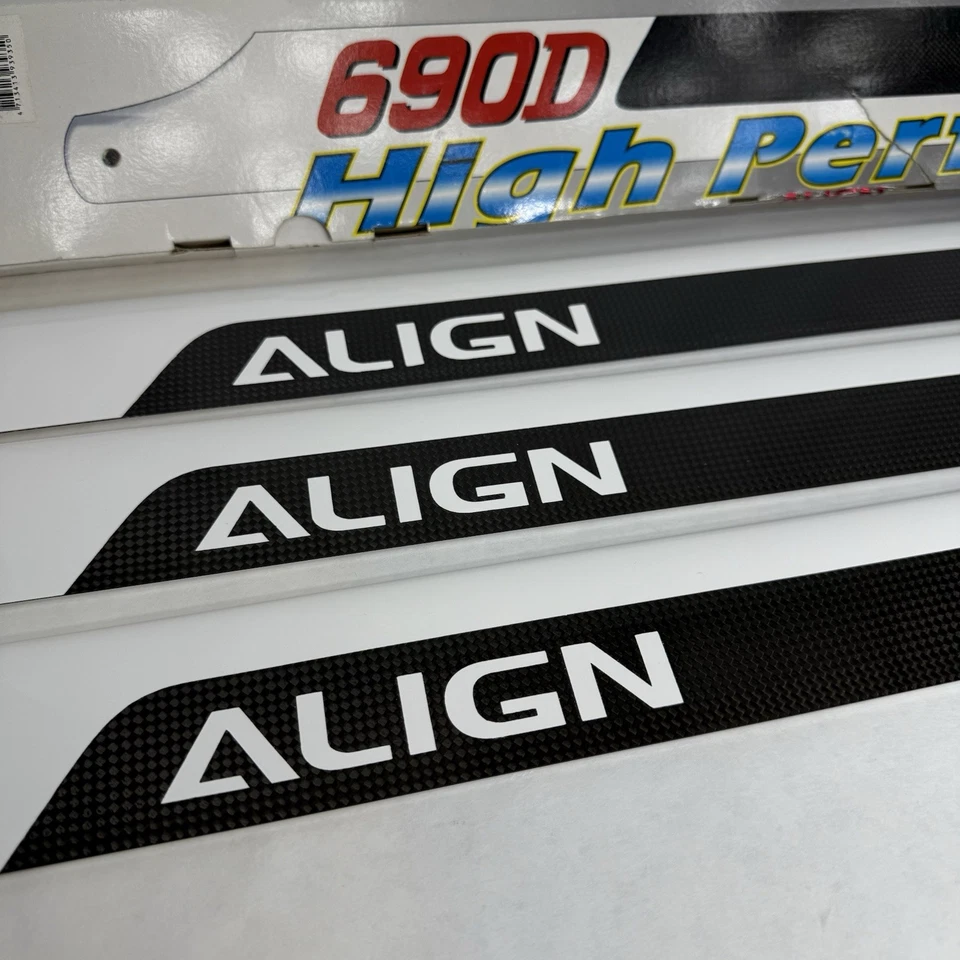 Paquete de 3 cuchillas principales para helicóptero RC de fibra de carbono Align 690D 690 mm Foto 3 de 4