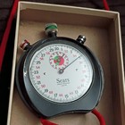 Sears Shock Resistant Analog Stopwatch 1/10th Time Measurement Black — photo 2