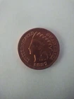 1887 Indian Head Penny Cent ~ Gem BU (red) ~ Near Four Diamonds!