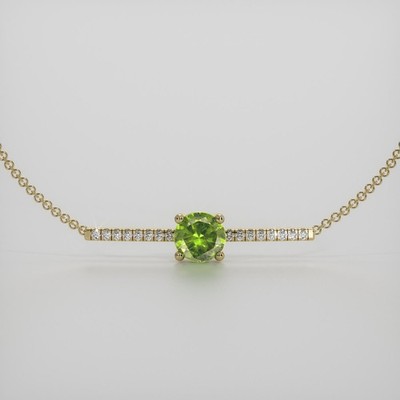Russia Round Green Demantoid Garnet 18K Yellow Gold Bracelet 1.03CT