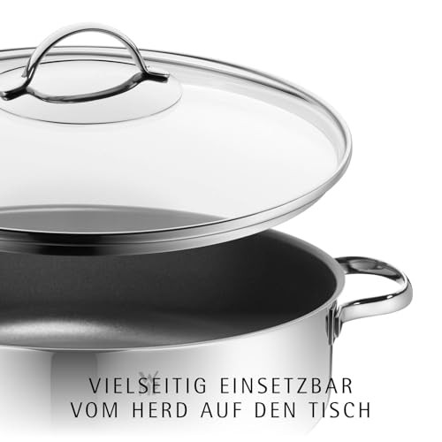 WMF Schmorpfanne 28Cm Induktion Cromargan Edelstahl 5L Schmortopf Mit Deckel-image