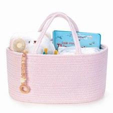 Diaper Caddy Organizer, Empty Gift Basket for Newborn Essentials, Baby Storag...