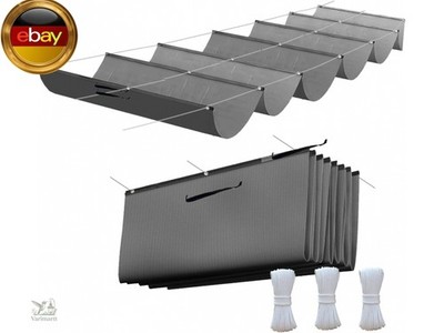 Einziehbares Welle Sonnensegel 1x2m, Verstellbare Pergola Markise mit