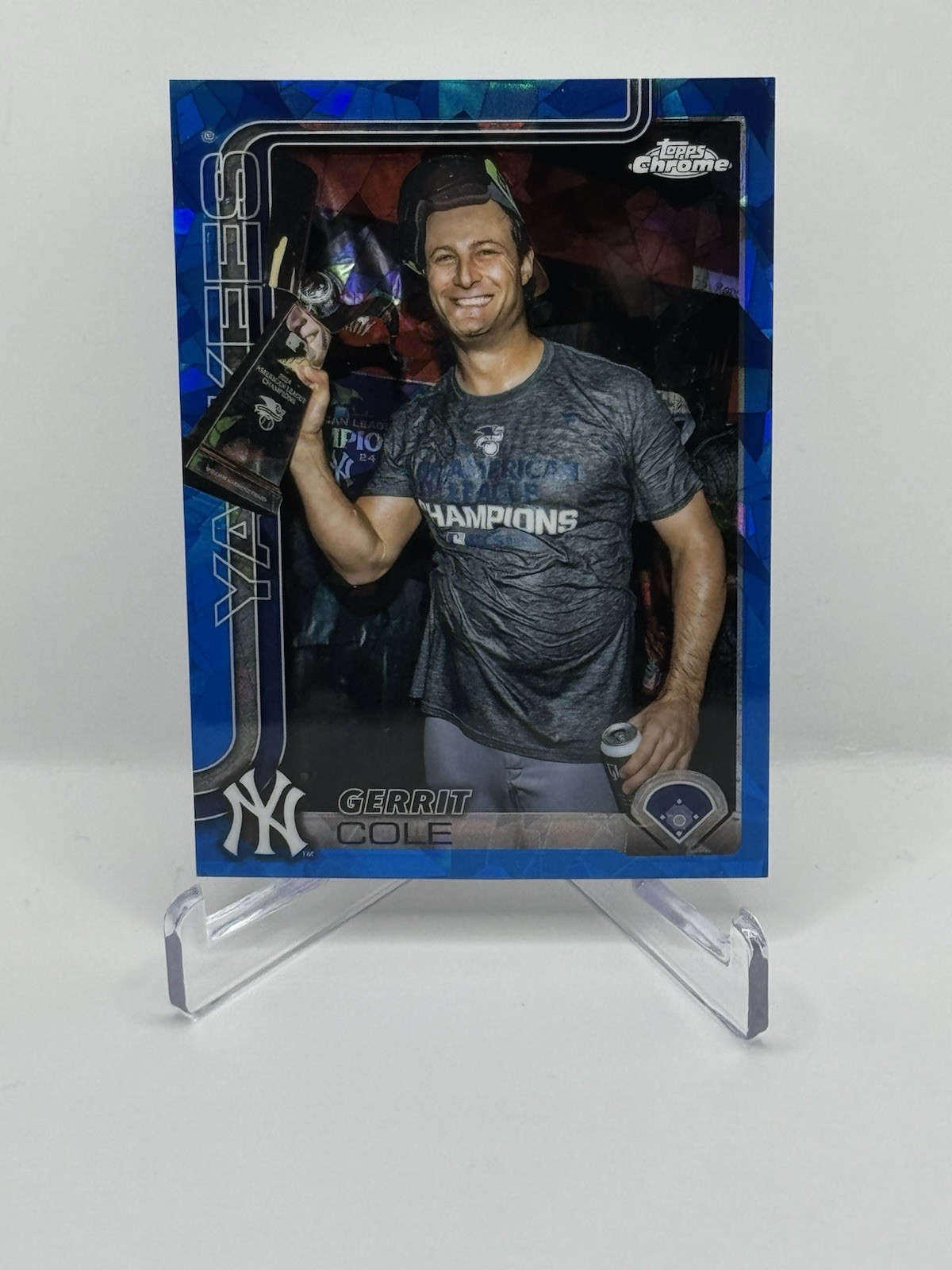 2025 Topps Chrome Sapphire 110 Gerrit Cole Yankees Image Variation SP