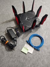 TP-LINK Archer AX11000 Tri-Band Wi-Fi 6 Gaming Router - Black/Red Works Great 