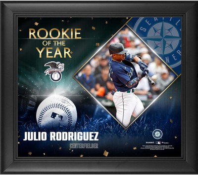 Julio Rodriguez Seattle Mariners Framed 15x17 2022 AL Rookie of the Year Collage