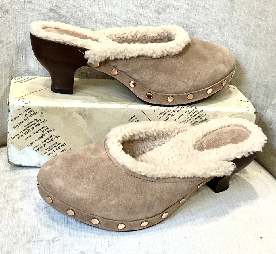 Mini zueco Free People Jeffrey Campbell Blakeney piel sintética beige muestra 10 NUEVO Foto 2 de 4