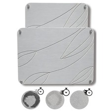 2 PCs Nesting Stone Drying Mat for Kitchen Counter - Fast, Heat Resistant Sto...
