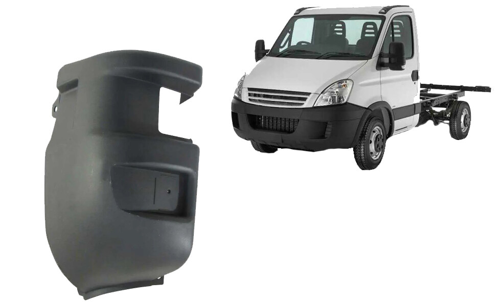 Pare choc arrière gauche Iveco Daily III V en ABS noir robuste 504099512