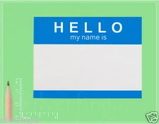 100-250 Labels • HELLO My Name Is • Name Tag ID Badge Stickers Peel & Stick Blue