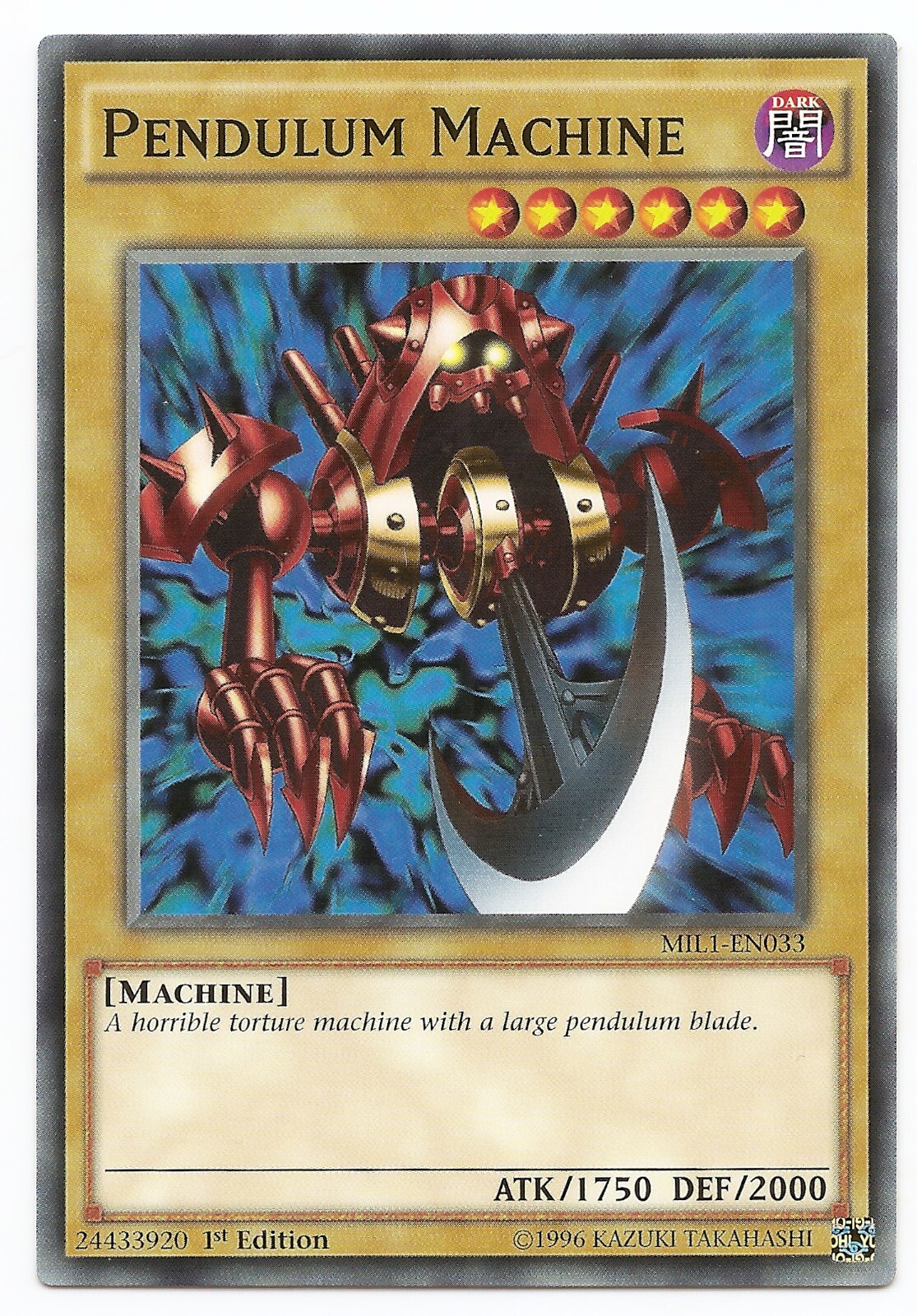 Pendulum Machine MIL1-EN033 Yu-Gi-Oh Card 1st Edition New