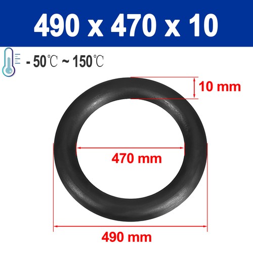 Groß Dichtung O-Ring 50-1000mm Schnurstärke 10mm EPDM 70 Dichtungsring Gummiring - Bild 113 von 164