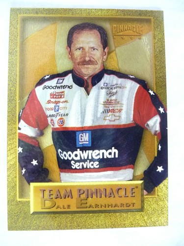Dale Earnhardt 1996 Team Pinnacle #3 Insert Card Intimidator Rare Free Ship