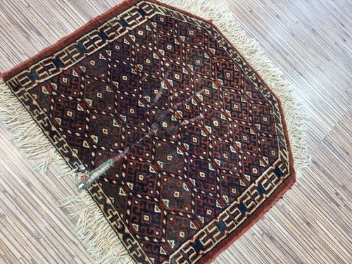 Handmade Antique Turkmen Yomud Collectible Rug 1.4' x 1.7' (42cm x 52cm) 1880s - - Picture 3 of 8