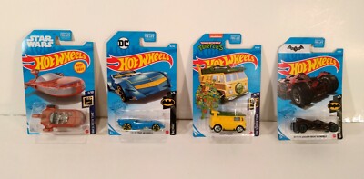 Hot Wheels TMNT Party Wagon  HW Screen Time,The Batman Batmobile& Arkham Knight