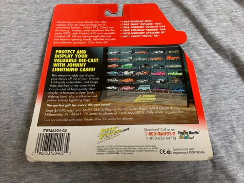 Johnny Lightning Muscle Cars USA 1970 Mercury Cyclone GT Red MOC - Picture 5 of 5