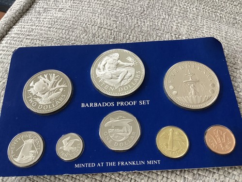 Barbados Proof Set Struck By Franklin Mint 1975 - Picture 2 of 5