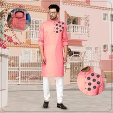 Cotton Mens Kurta Chudidar Pajama for Wedding,Readymade,Bollywood Kurta Set-MR-B