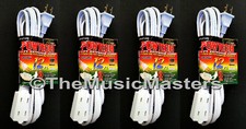 4X Electric 12ft Extension Cord 3 Outlet 2 Prong Electrical AC Power Cable White
