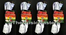 4X Electric 12ft Extension Cord 3 Outlet 2 Prong Electrical AC Power Cable White