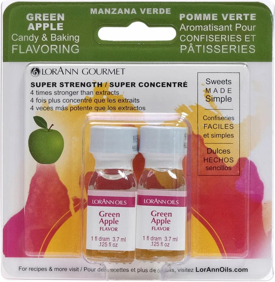 LORANN OILS LorAnn Candy & Baking Flavoring .125oz 2/Pkg-Green Apple