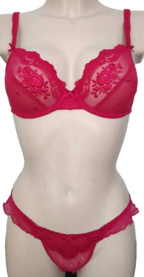 Felina Conturelle Fashion Bügel-BH 80680 Gr.75C UK 34C + String in Scarlet