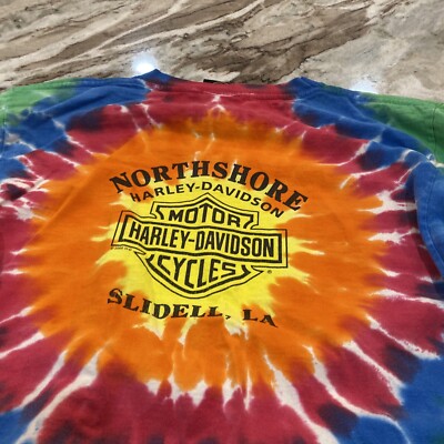 Harley-Davidson Motorcycle S VTG Tie-Dye Long Sleeve Tshirt Harley-Davidson Motorcycle S VTG Tie-Dye Long Sleeve Tshirt