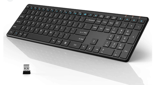 2.4GHz WisFox Wireless Keyboard Lag-Free Ultra Slim Keyboard for Windows - 第 1/30 張圖片