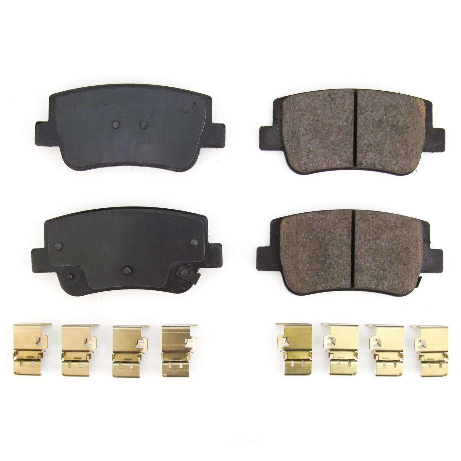 Disc Brake Pad SetRear Z17 LowDust Ceramic Brake Pads with Hardware
