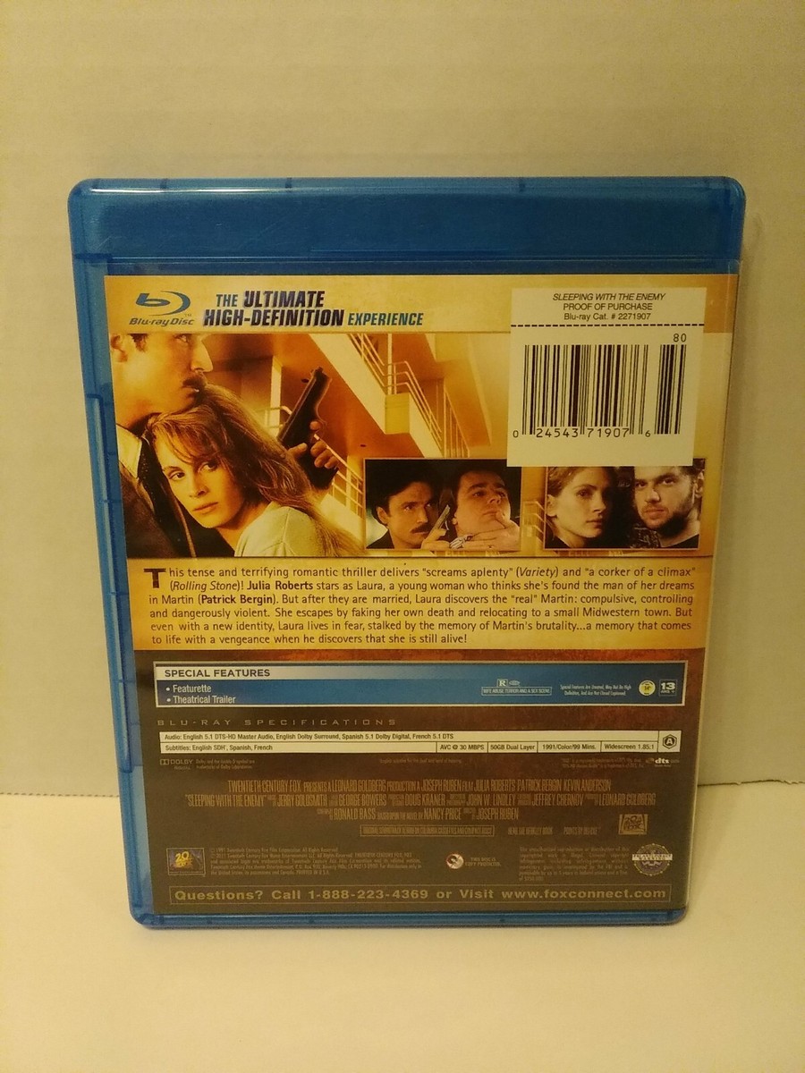 Sleeping With the Enemy (Blu-ray, 1991, Fox) Julia Roberts