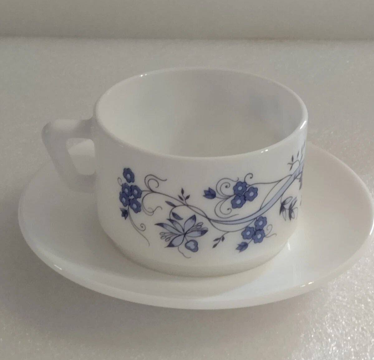 2 Grandes Tasses ARCOPAL Vintage Décor Polka - Multicolore - Occasion En Bon état - Rétro Années 70/80