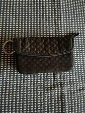 ~Vera Bradley~ Petite Zip Around Wallet ~Key Ring~ Black