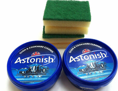 Astonish Oven & Cookware Cleaner | 2 x 8.4 oz With 2 Scrubbers | As Seen on TV