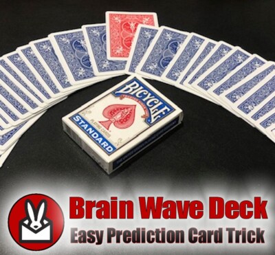 BRAIN WAVE DECK ZAUBERTRICK AUFGERAUT FAHRRAD SPIELKARTEN GEIST MENTALE VORHERSAGE