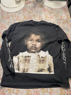 Kanye West Yeezy Donda 2 Layer Long Sleeve T-Shirt Size Large