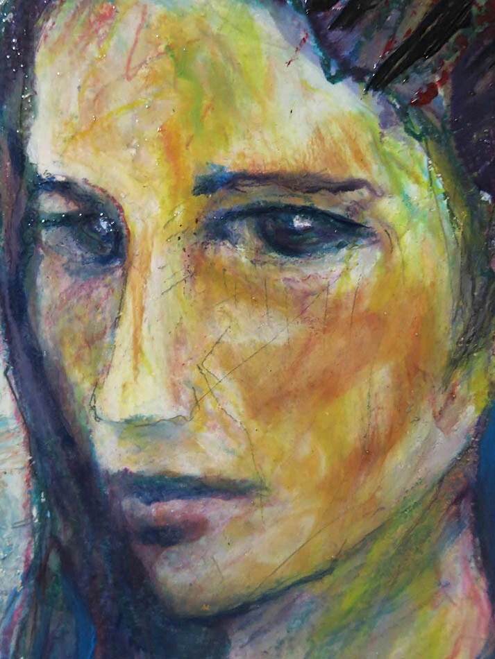 RESUMEN IMPASTO EXPRESIONISMO POP POP ORIGINAL PINTURA AL ÓLEO ARTE RETRATO FIRMADO Foto 4 de 4