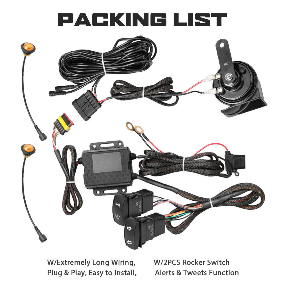 For Canam Polaris Ranger RZR XP UTV Turn Signal Horn Street Legal Kit