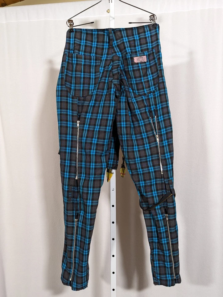 Мусор и водевиль винтажный Великобритании тартан панк-рок фартук цепочка молнии Tripp NY - Изображение 3 из 4