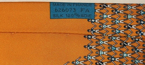 HERMES 626073 FA Silk Tie WHIMSICAL ACROBATS New In Box Without Tags - Picture 2 of 7