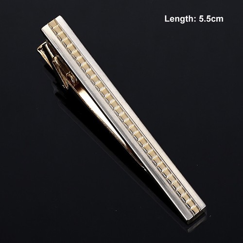 Men's Fashion 5~6cm Silver Gold Tie Clip Shirt Necktie Pin Bar Clasp Wedding - Picture 17 of 29