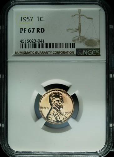 1957 NGC PF 67 Red Lincoln Cent ☆☆ Flashy Red Mirrors ☆☆ 